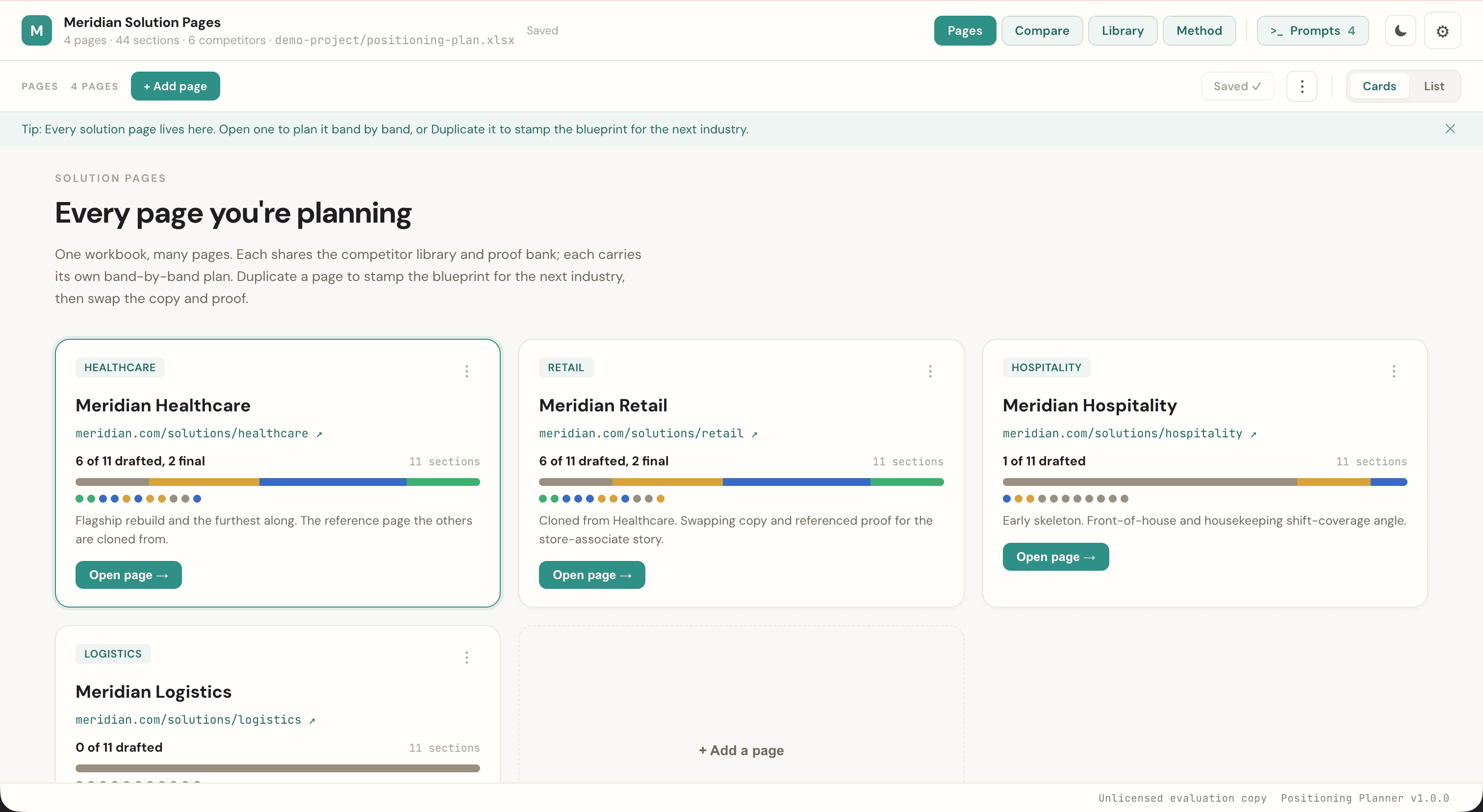Positioning Planner